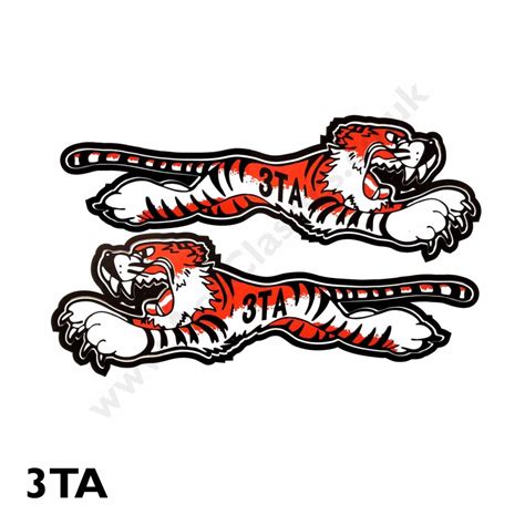 Triumph 3ta Leaping Tiger Stickers Ace Classics