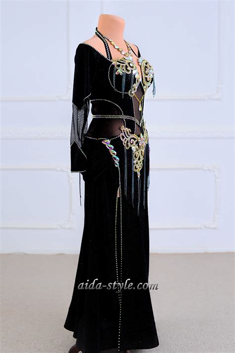 Black Belly Dancers Dress Aida Style