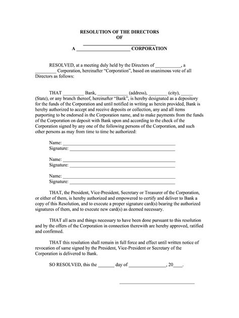 Banking Resolution Template Fill Out And Sign Online Dochub