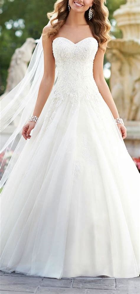 2017 Custom Lace Wedding Dressstrapless Wedding Dresssexy Backless Wedding Dresscute Tulle