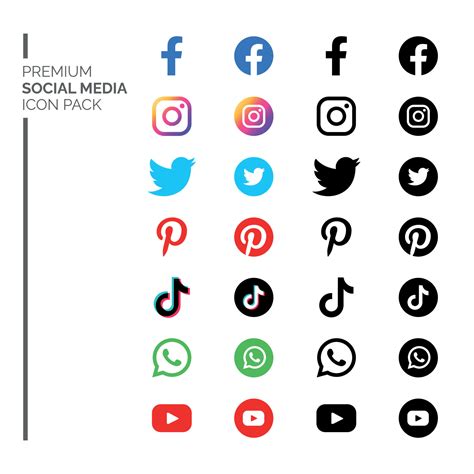 Social Media Icon Pack Social Media Logo Collection Facebook