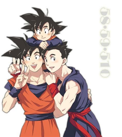Son Goku Son Gohan And Son Goten Dragon Ball And More Drawn By Pinki Shounenkakuseiya