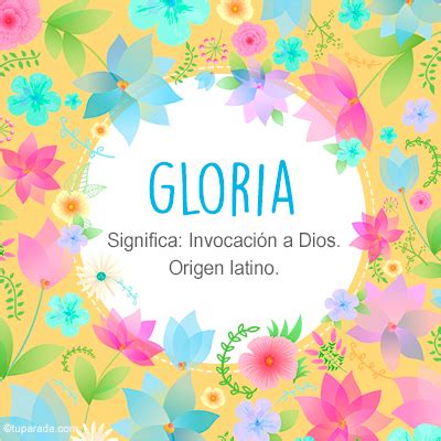 Gloria Nombre Significado De Gloria