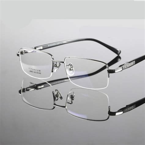 Viodream Brand Fashion Men Ultra Light Eyeglasses 15g Weight Half Frame Myopia Eyeglasses Pure