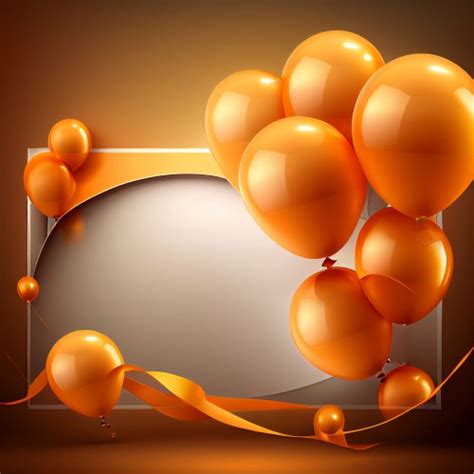 Free Orange Birthday Background Image