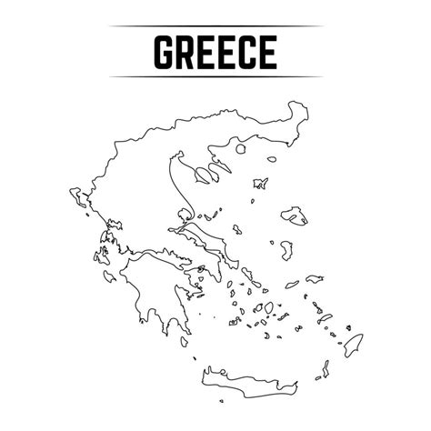 Outline Simple Map Of Greece 3087752 Vector Art At Vecteezy