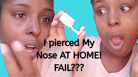 Diy Nose Piercing At Home 2021 Feat Amazon Donnesha Youtube