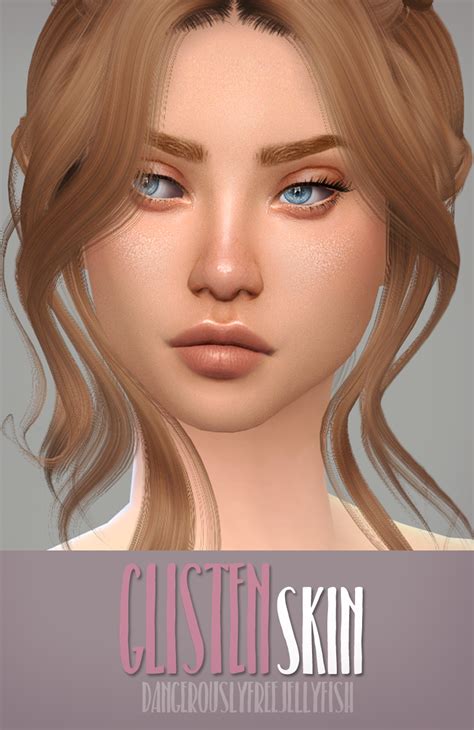 Dfj Glisten Skin Face Only Male And Female Human And Sims Four Sims 4