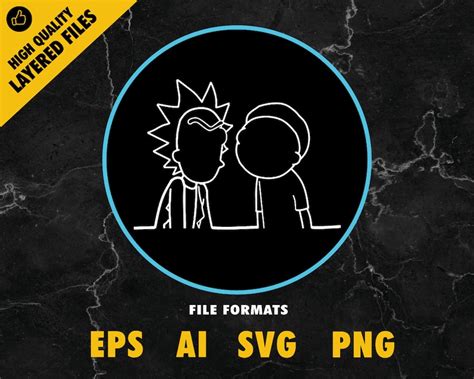 Rick And Morty Svg Ai Png Vector Cricut T Shirt Print Screen