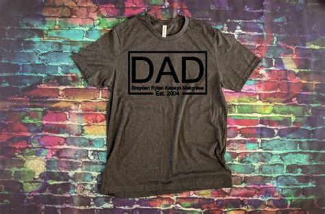 Dad Shirt With Kids Names Fathers Day Shirt Fathers Day T