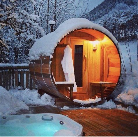 A Snowy Hot Tub And Sauna In Russia R CozyPlaces