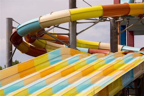 Colorfu Aquapark Slides Stock Photo Image Of Leisure 76831720