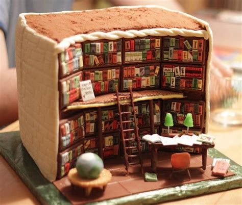 I bet you can find a few layer cakes and charm packs too. Little Library Cakes : "book cake"