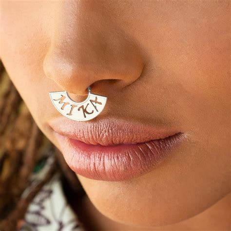 Silver Septum Ring Septum Jewelry Septum Piercing Statement Etsy Septum Jewelry Septum Ring