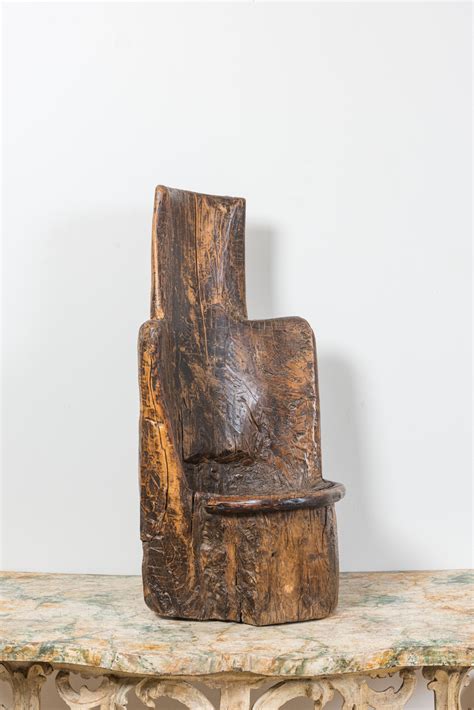 A Tree Trunk Chair Or Kubbestol Scandinavia 19th C Rob Michiels