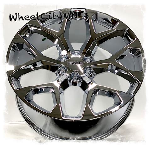 24 Inch Chrome Snowflake Gmc Sierra 1500 Yukon Denali Oe Replica Wheels