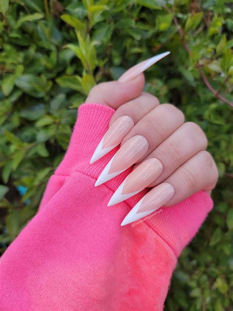 French Tip Nails Luxury Press On Nails Fake Nails Glue On Etsy