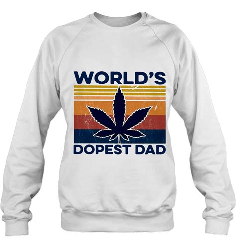 Worlds Dopest Dad Weed Leaf Vintage Version T Shirts Hoodies Svg