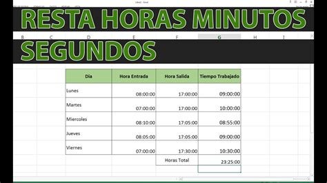 Calcular Horas Minutos Y Segundos Entre Dos Fechas En Excel Descargar