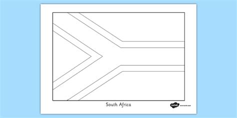 South Africa Flag Colouring Sheet Teacher Made Twinkl