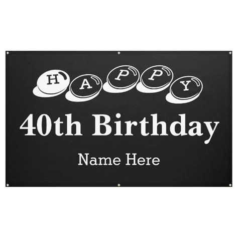 On Sale Happy 40th Birthday Banner 40th Birthday Banner