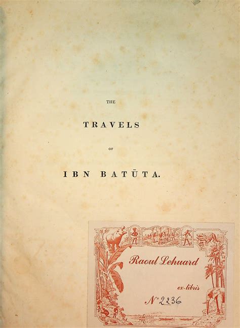 The Travels Of Ibn Batuta Translated From The Abridged Arabic