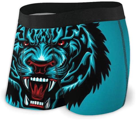 Blue Tiger Mens Underwear Boxer Briefs Cotton Sport Stretch Trunks S