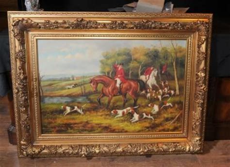 Scotland, through its parliament, restricted the activity of fox hunting. English Oil Painting Fox Hunt Hunting Scene Landscape Art ...