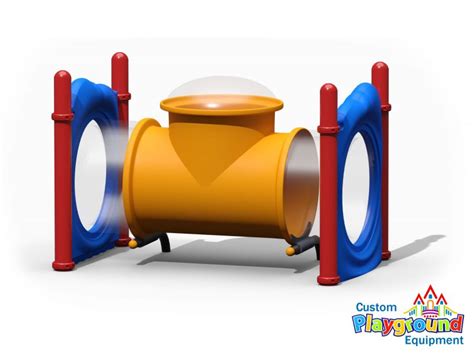 Playground Crawl Tunnel Apparatus With Clear Sections