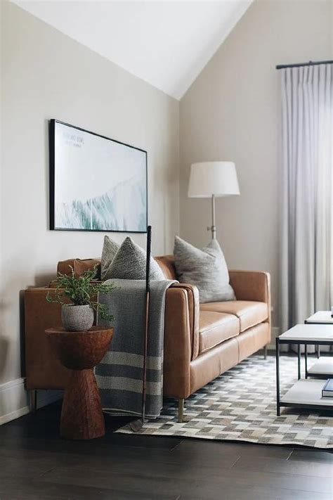 Brown Leather Sofa Light Grey Walls Tutorial Pics