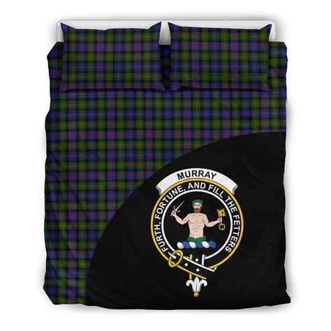 Murray Of Atholl Modern Tartan Clan Badge Bedding Set Wave Style