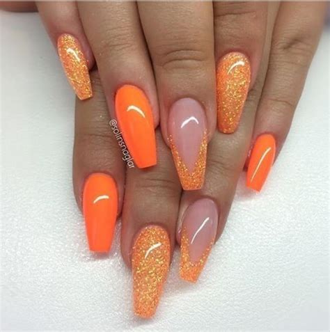 30 Fab Orange Nails For Fall 2020 The Glossychic