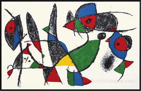 Joan Miro Frog Fish And Bird 1975 Limited Edition Lithograph Ix