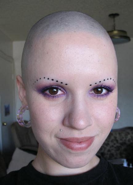 new horizons super short hair bald women shave eyebrows