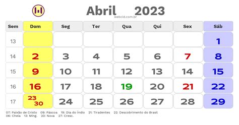 Quantos Dias Uteis Tem Abril 2023