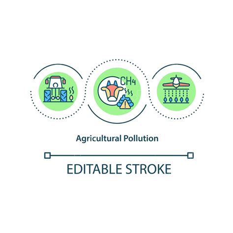 Agricultural Pollution Concept Icon Fertilizer Conceptual Linear Vector