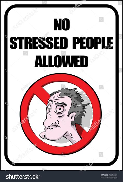 No Stressed People Allowed Poster Sign Vector De Stock Libre De