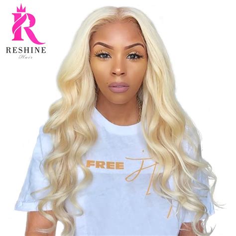 Reshine Blonde Lace Front Wig Peruvian Body Wave Wig X Lace