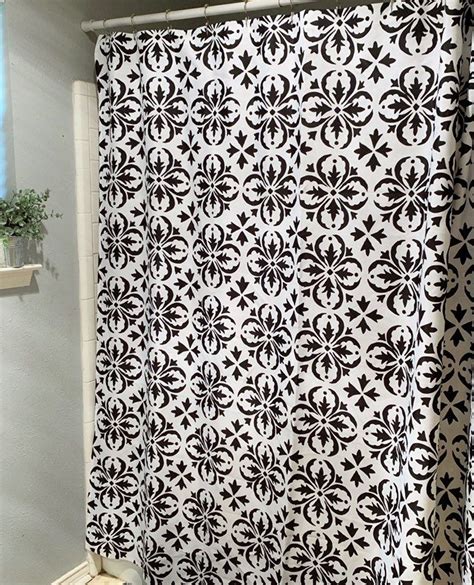Plum & bow mia medallion shower curtain | home, farmhouse … farmhouse shower curtain brown decor rustic antique wooden … Farmhouse shower curtain, black and white bathroom decor ...