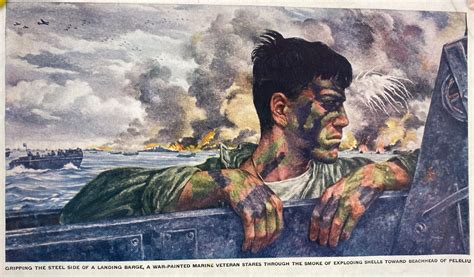 Peleliu Combat Art By Tom Lea From June 1945 Life Magazine Ephemera