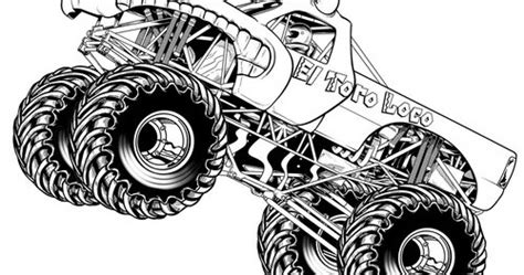 Dinosaur Monster Truck Coloring Pages Monster Truck Coloring Pages