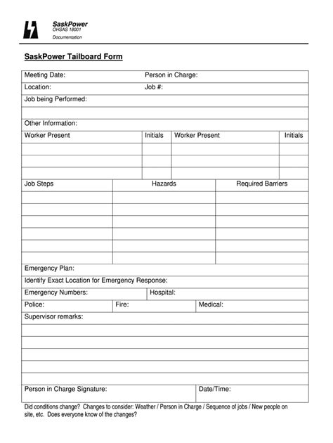 Safety Tailgate Template Tutoreorg Master Of Documents