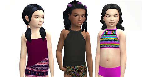 Nygirl Sims 4 Childrens Swimsuit Three Pack