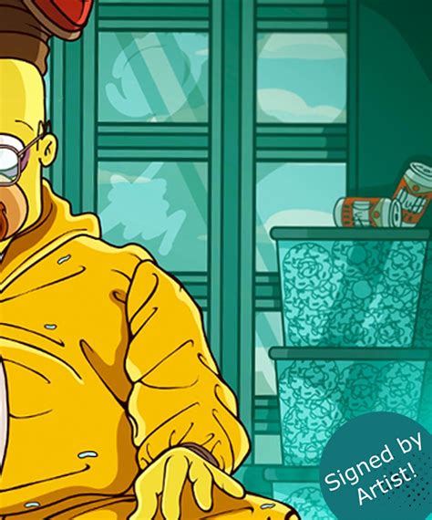 Breaking Bad Simpsons Style Art Print Limited Edition Signed Etsy