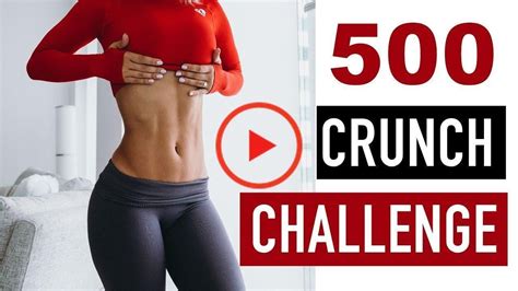 Intense Ab Workout 500 Crunch Challenge By Vicky Justiz Crunches Crunches Challenge Crunch
