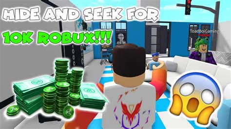 I Won 10000 Robux By Playing Hide And Seek With Russoplays Bloxburg