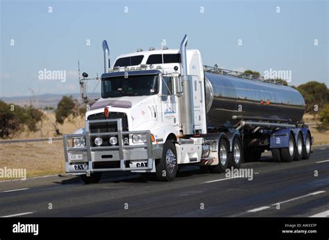 A Kenworth Tanker Truck Driving Along Port Wakefield Road In South