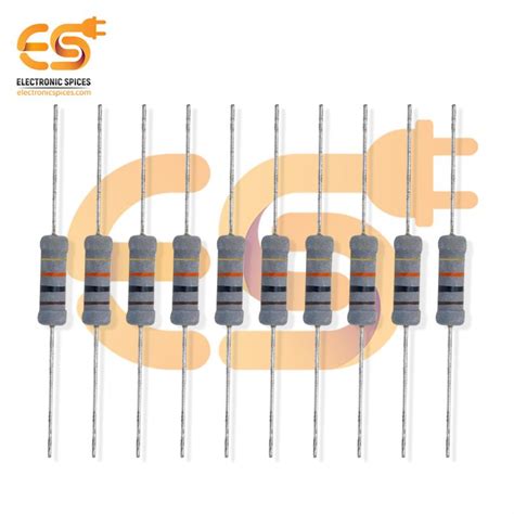 Buy 10k Ohm Ω 2 Watt Carbon Film Resistor Pack Of 20pcs