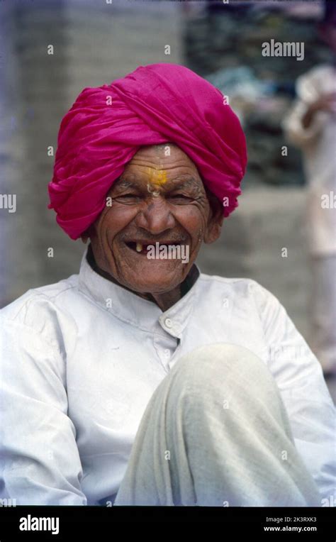Old Villager Laughing Maharashtra India Stock Photo Alamy