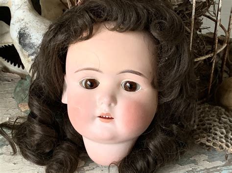Antique Porcelain Doll Head Old Salvaged Doll Head Part Glass Etsy